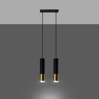 Pendelleuchte LOOPEZ 2 schwarz & gold Sollux Lighting