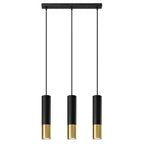 Pendelleuchte LOOPEZ 3L schwarz & gold Sollux Lighting