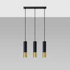 Pendelleuchte LOOPEZ 3L schwarz & gold Sollux Lighting
