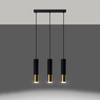 Pendelleuchte LOOPEZ 3L schwarz & gold Sollux Lighting
