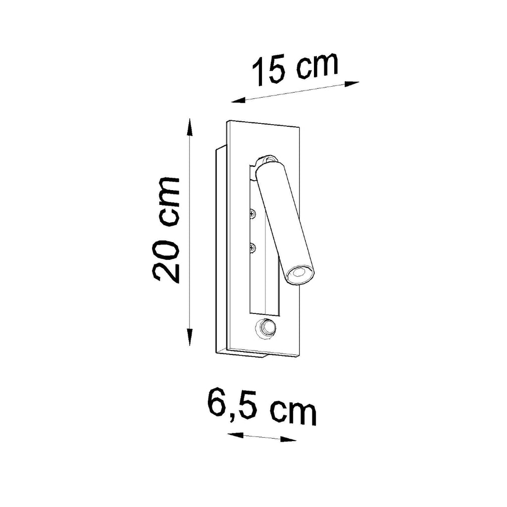 Wandleuchte ENIF schwarz Sollux Lighting