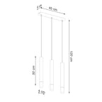 Pendelleuchte WEZYR 3 weiß Sollux Lighting