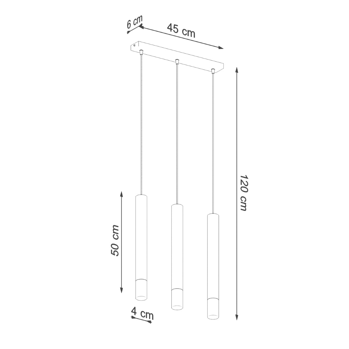 Pendelleuchte WEZYR 3 weiß Sollux Lighting