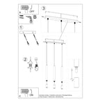 Pendelleuchte WEZYR 3 weiß Sollux Lighting