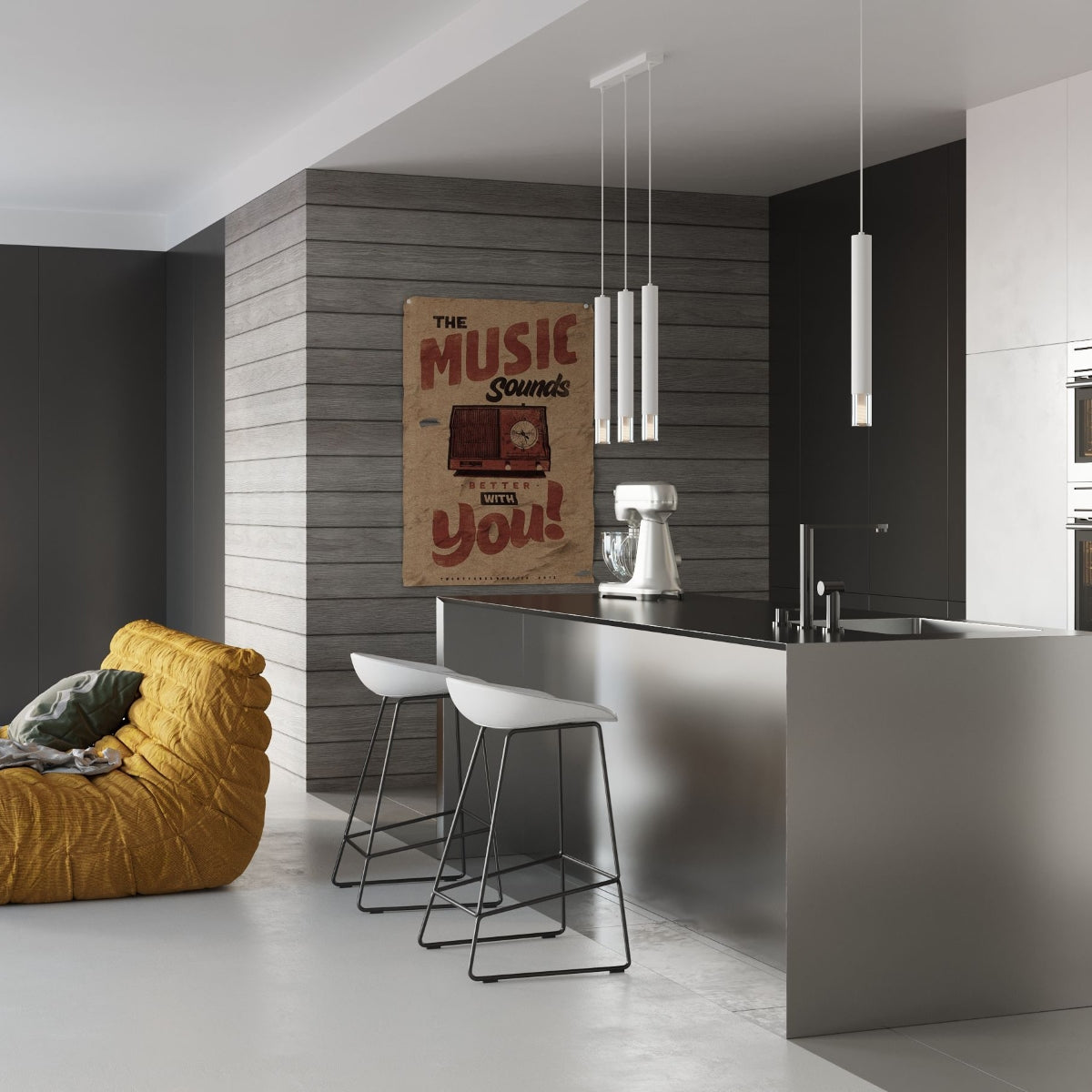 Pendelleuchte WEZYR 3 weiß Sollux Lighting