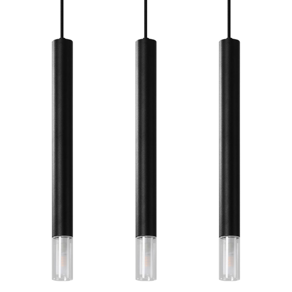 Pendelleuchte WEZYR 3 schwarz Sollux Lighting