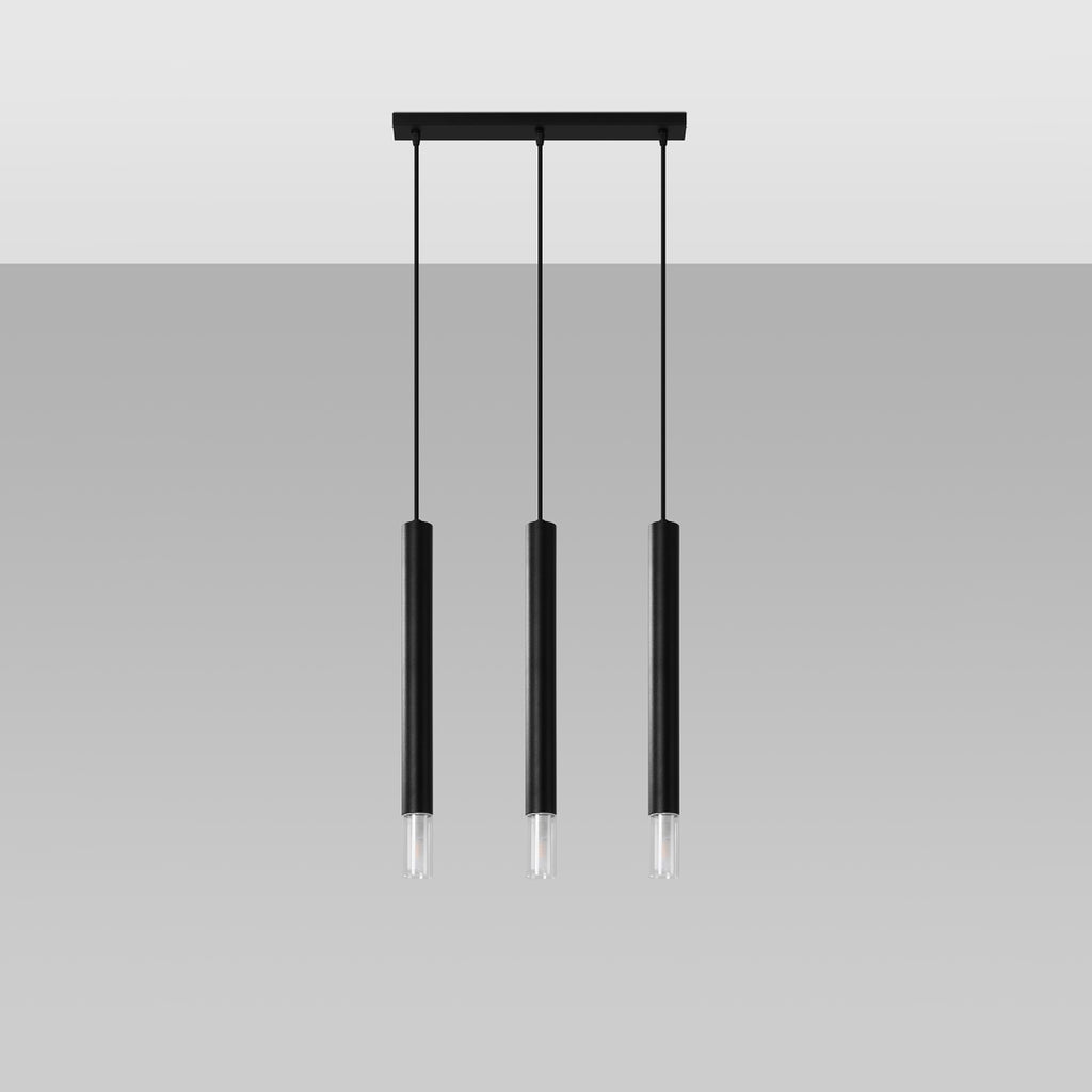 Pendelleuchte WEZYR 3 schwarz Sollux Lighting