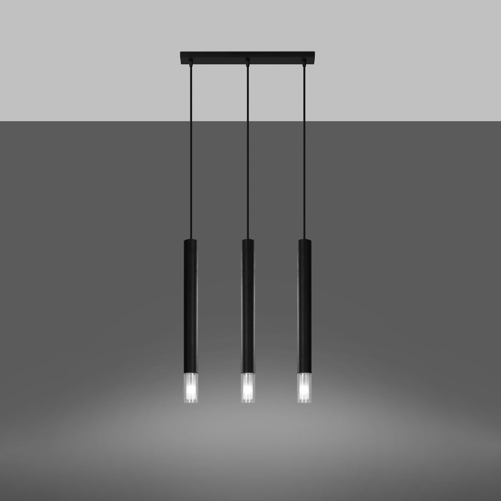Pendelleuchte WEZYR 3 schwarz Sollux Lighting