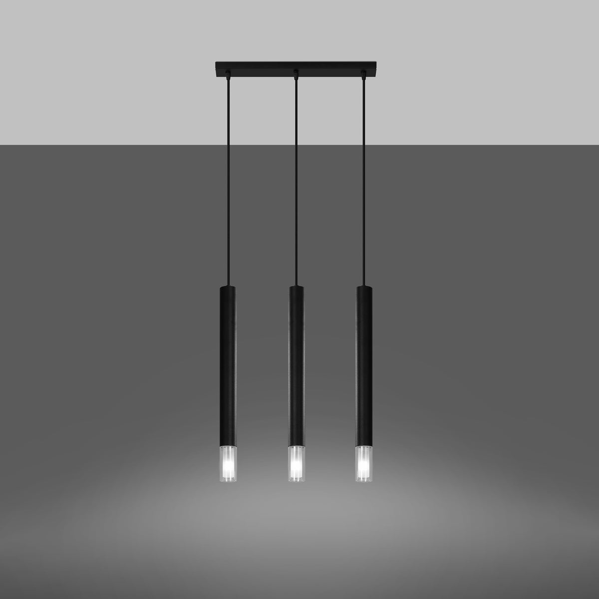 Pendelleuchte WEZYR 3 schwarz Sollux Lighting