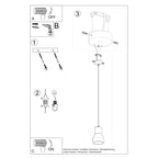 Pendelleuchte QUBIC grau Sollux Lighting