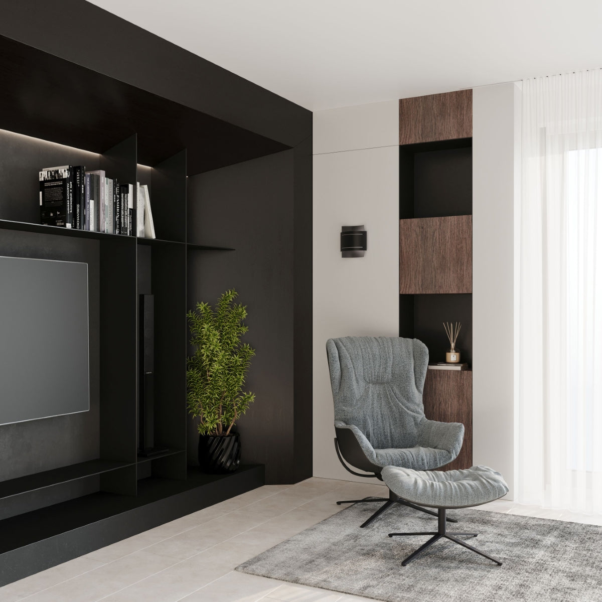 Wandleuchte HESTIA schwarz Sollux Lighting