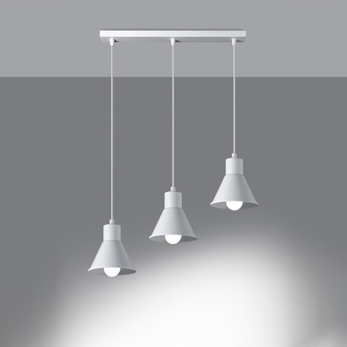 Pendelleuchte TALEJA 3 weiß [E27] Sollux Lighting
