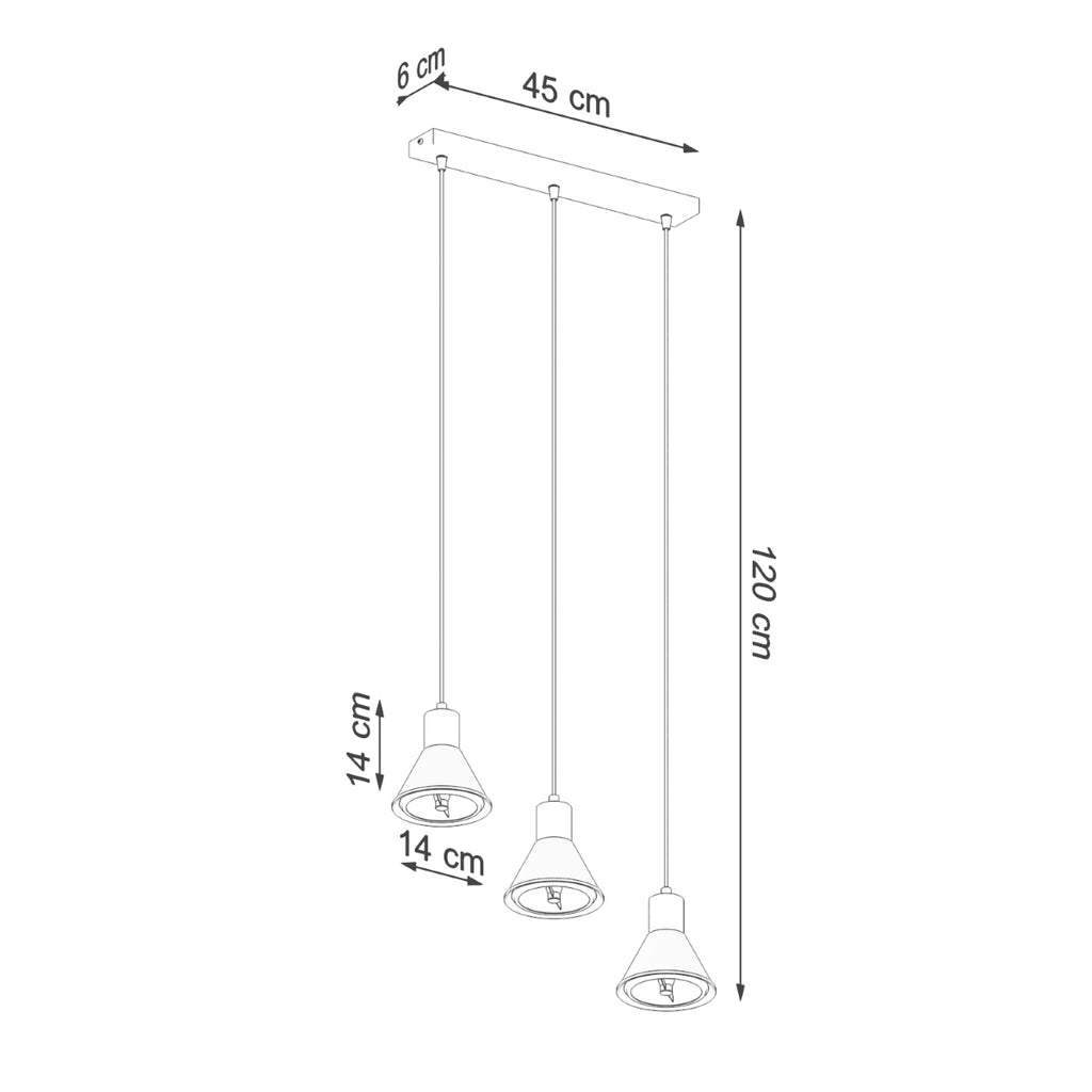 Pendelleuchte TALEJA 3 weiß [ES111] Sollux Lighting