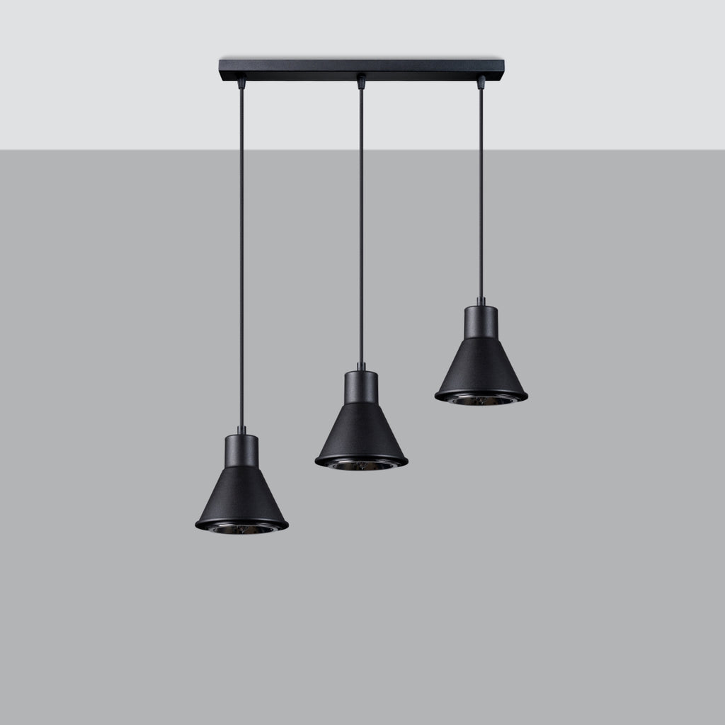 Pendelleuchte TALEJA 3 schwarz [ES111] Sollux Lighting