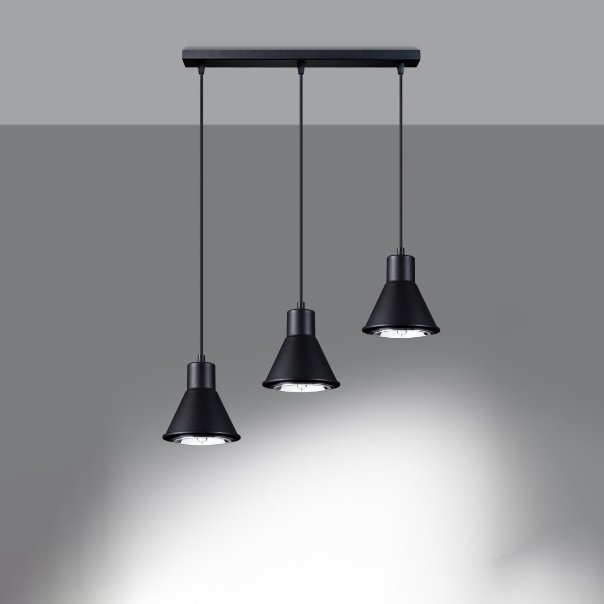 Pendelleuchte TALEJA 3 schwarz [ES111] Sollux Lighting