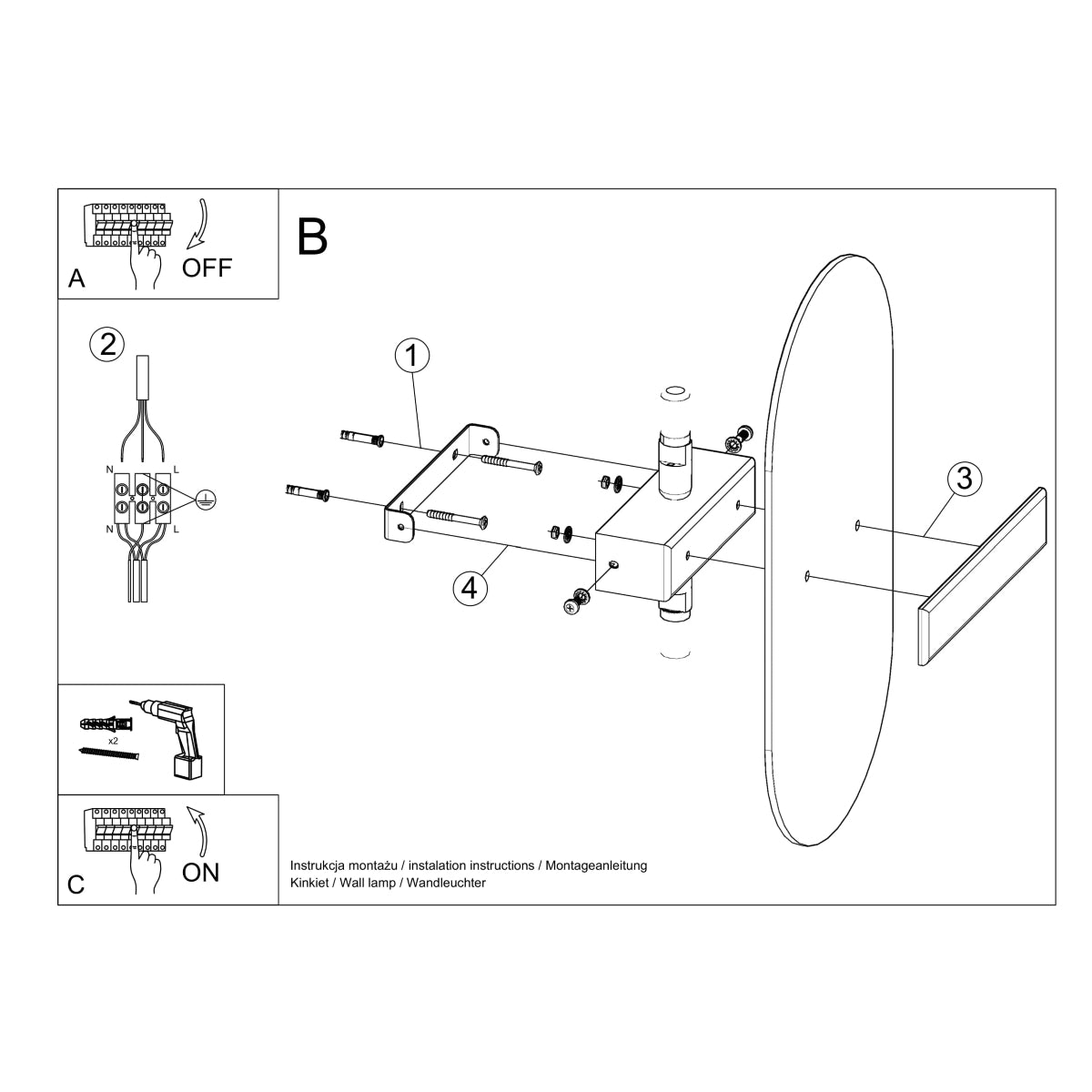 Wandleuchte SALIA Sollux Lighting