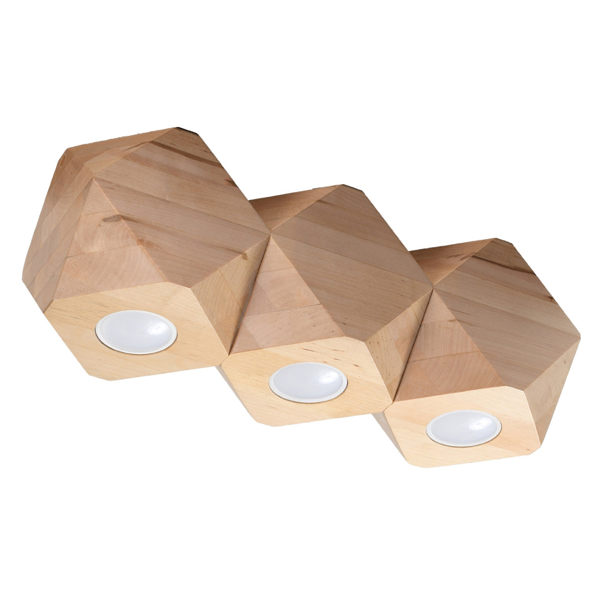 Deckenleuchte - Spot - Strahler WOODY 3 Naturholz Sollux Lighting