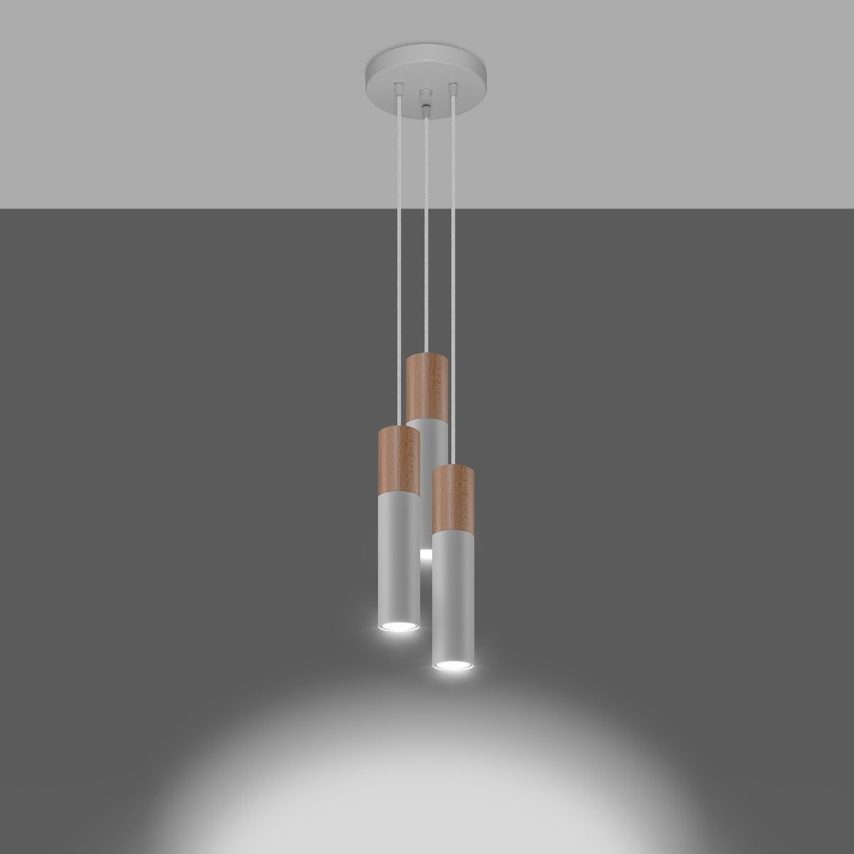 Pendelleuchte PABLO 3P weiß Sollux Lighting