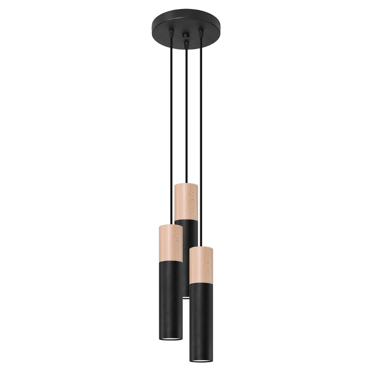 Pendelleuchte PABLO 3P schwarz Sollux Lighting