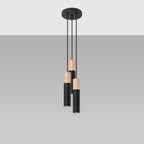 Pendelleuchte PABLO 3P schwarz Sollux Lighting