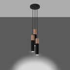 Pendelleuchte PABLO 3P schwarz Sollux Lighting