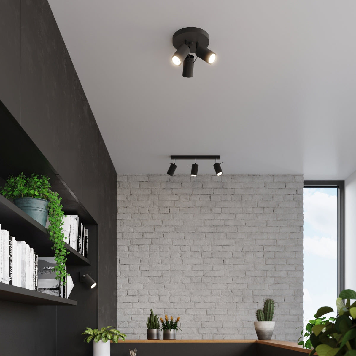 Deckenleuchte - Spot - Strahler RING 3P schwarz Sollux Lighting
