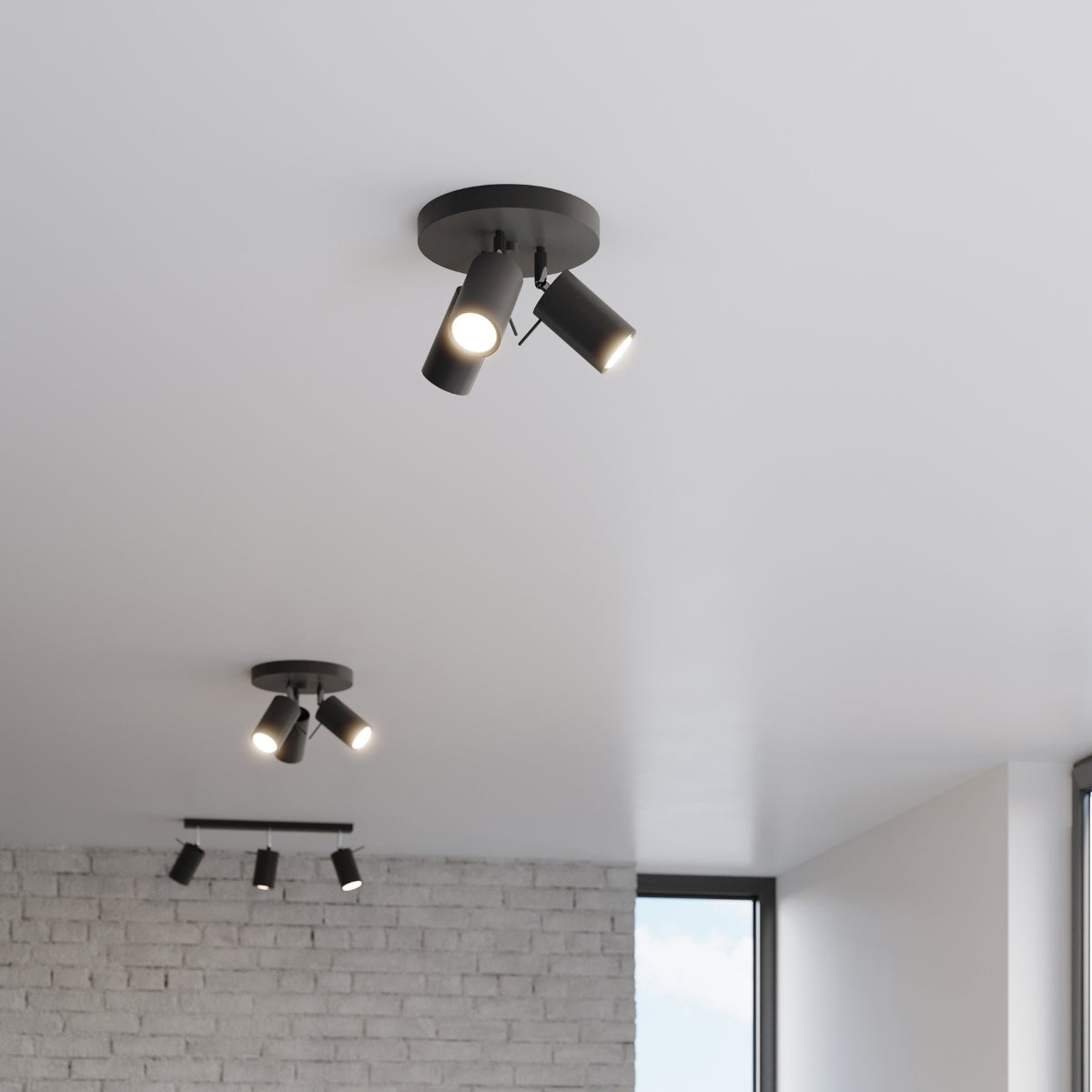 Deckenleuchte - Spot - Strahler RING 3P schwarz Sollux Lighting
