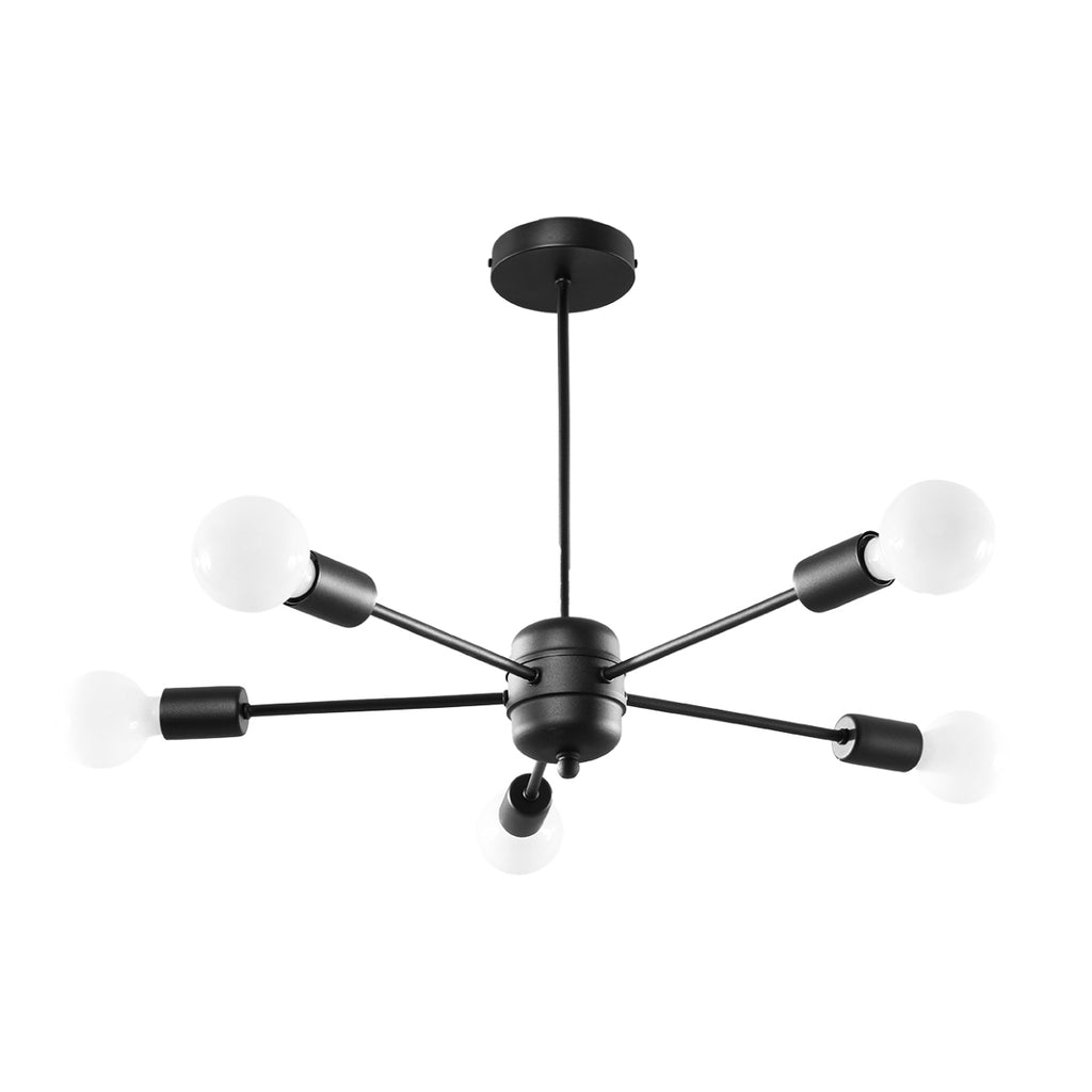Pendelleuchte LANGO 5 schwarz Sollux Lighting