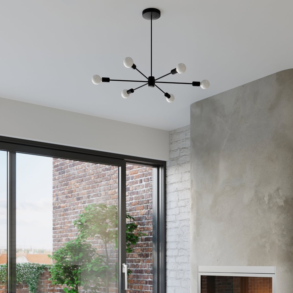 Pendelleuchte LANGO 5 schwarz Sollux Lighting