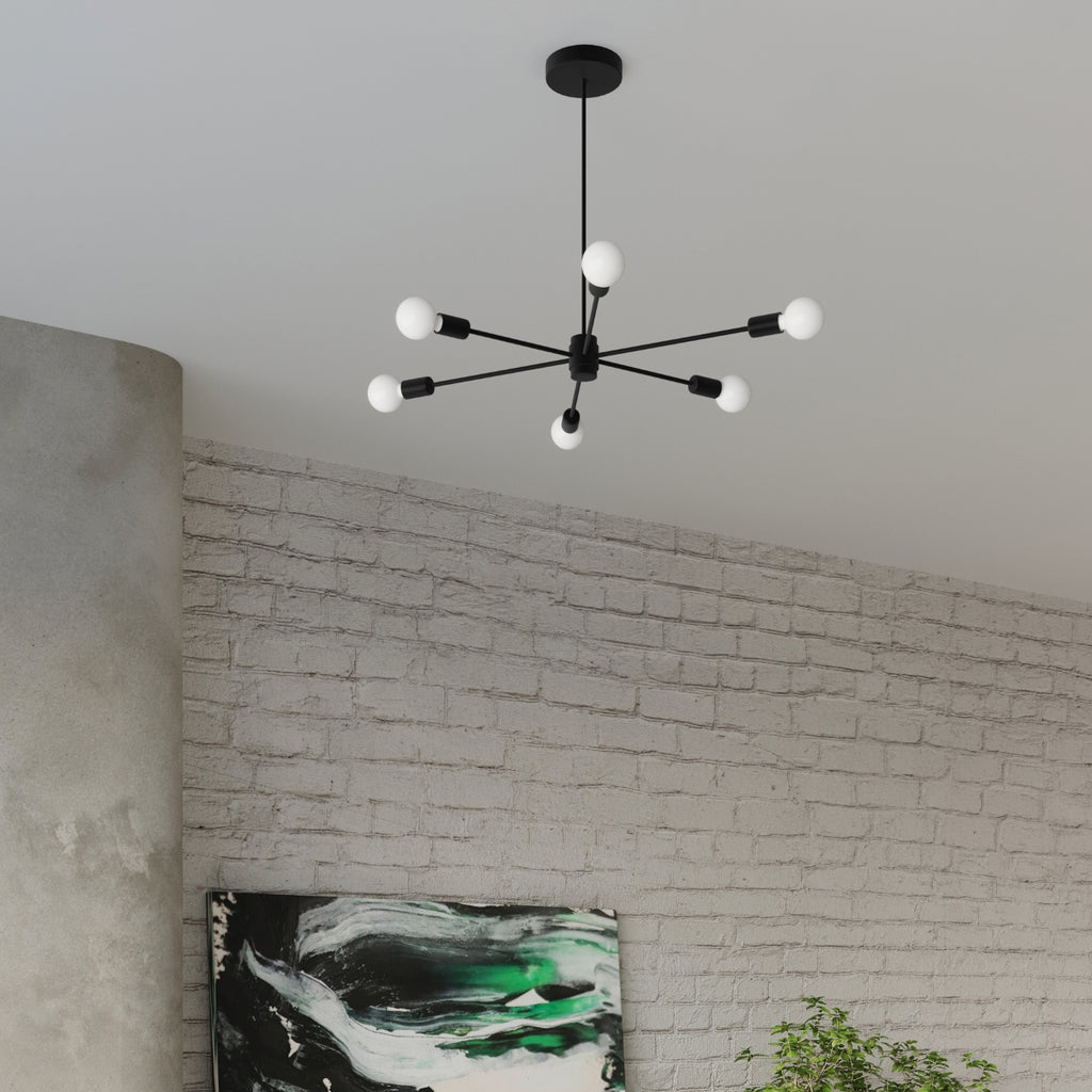Pendelleuchte LANGO 5 schwarz Sollux Lighting