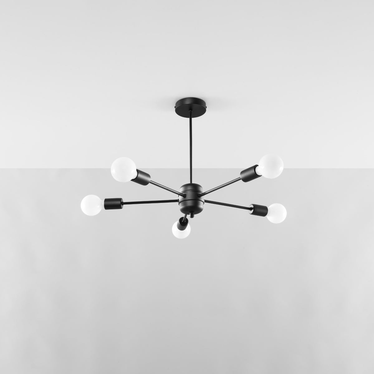 Pendelleuchte LANGO 5 schwarz Sollux Lighting