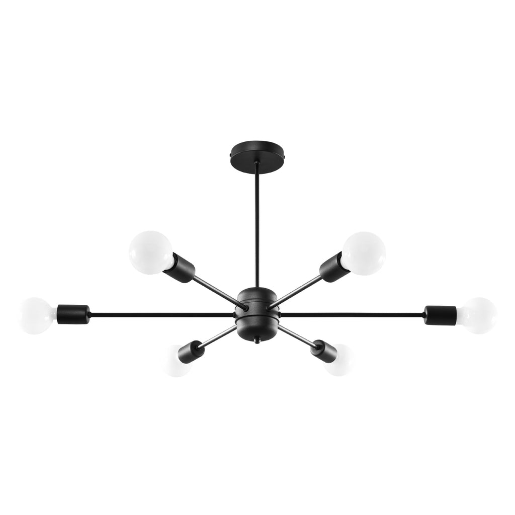 Pendelleuchte LANGO 6 schwarz Sollux Lighting