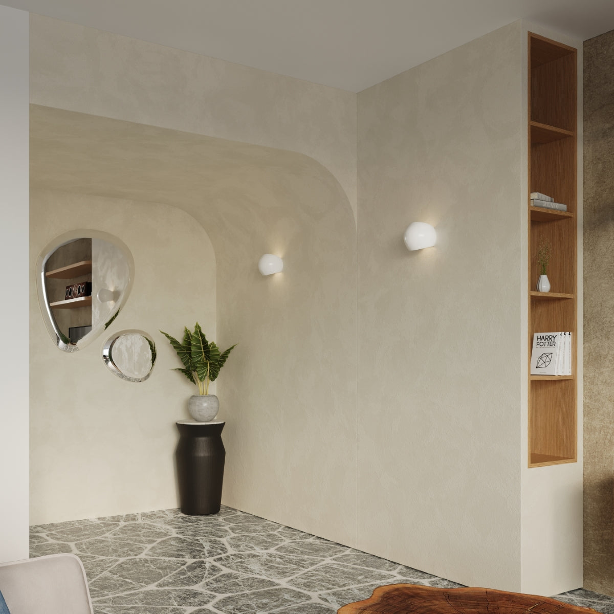 Wandleuchte GLOBE weiß glänzend lackiert Sollux Lighting