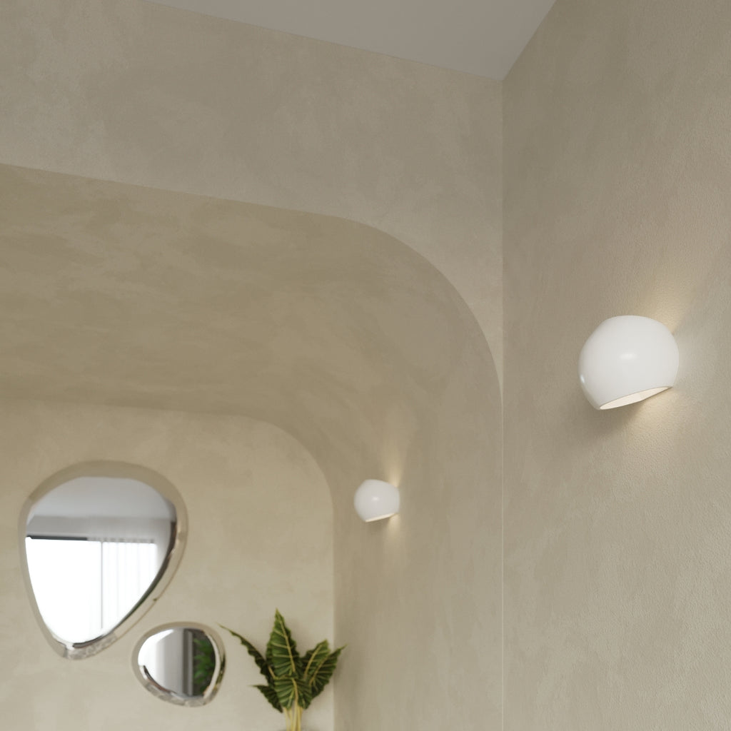 Wandleuchte GLOBE weiß glänzend lackiert Sollux Lighting
