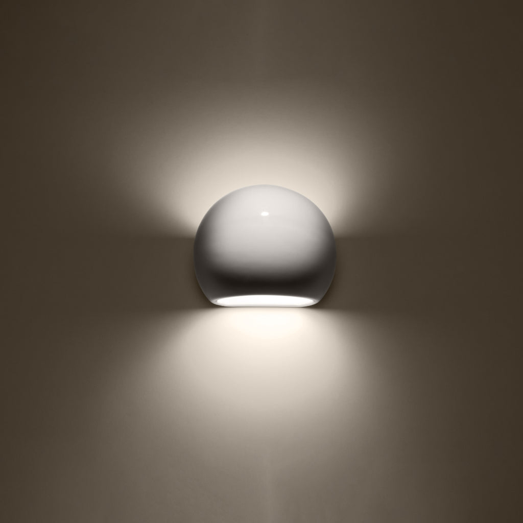 Wandleuchte GLOBE weiß glänzend lackiert Sollux Lighting