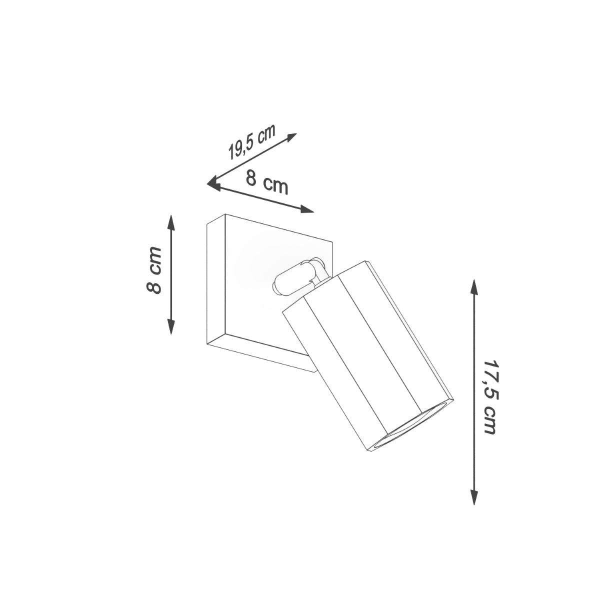 Wandleuchte ZEKE Eiche Sollux Lighting