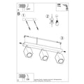 Deckenleuchte - Spot - Strahler KEKE 3 Eiche Sollux Lighting
