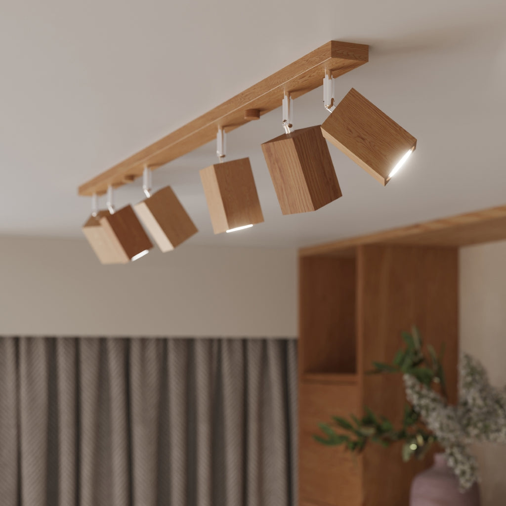 Deckenleuchte - Spot - Strahler KEKE 4 Eiche Sollux Lighting