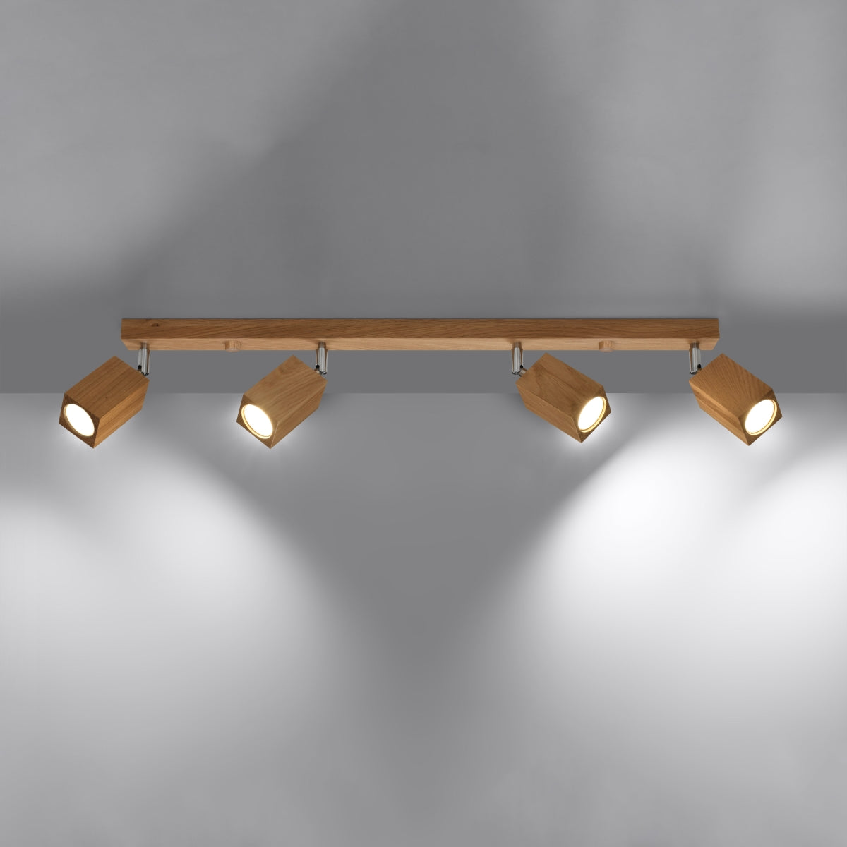 Deckenleuchte - Spot - Strahler KEKE 4 Eiche Sollux Lighting