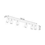 Deckenleuchte - Spot - Strahler KEKE 6 Eiche Sollux Lighting