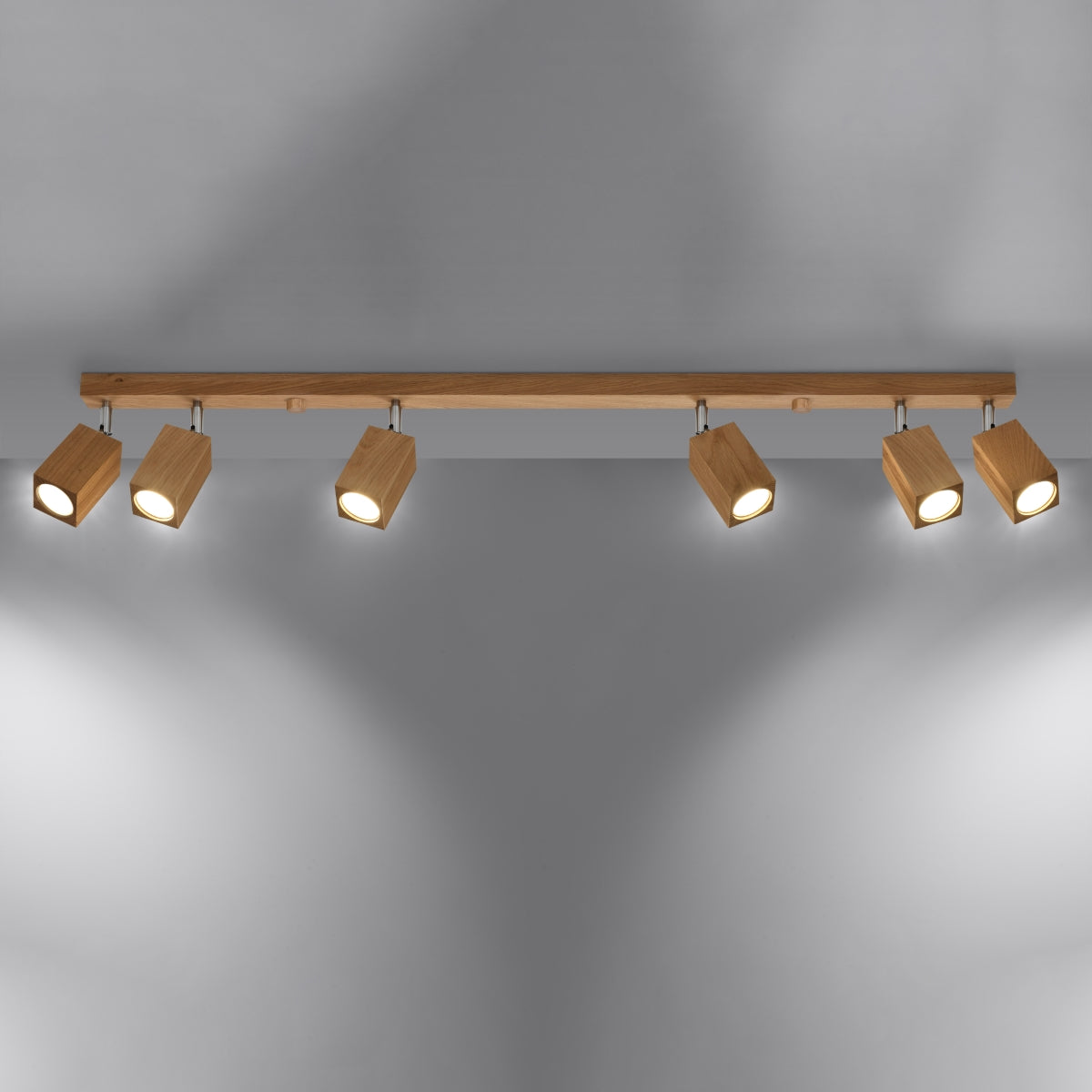 Deckenleuchte - Spot - Strahler KEKE 6 Eiche Sollux Lighting