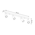 Deckenleuchte - Spot - Strahler BERG 4 Naturholz Sollux Lighting
