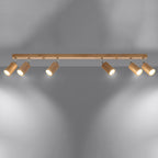 Deckenleuchte - Spot - Strahler BERG 6 Naturholz Sollux Lighting