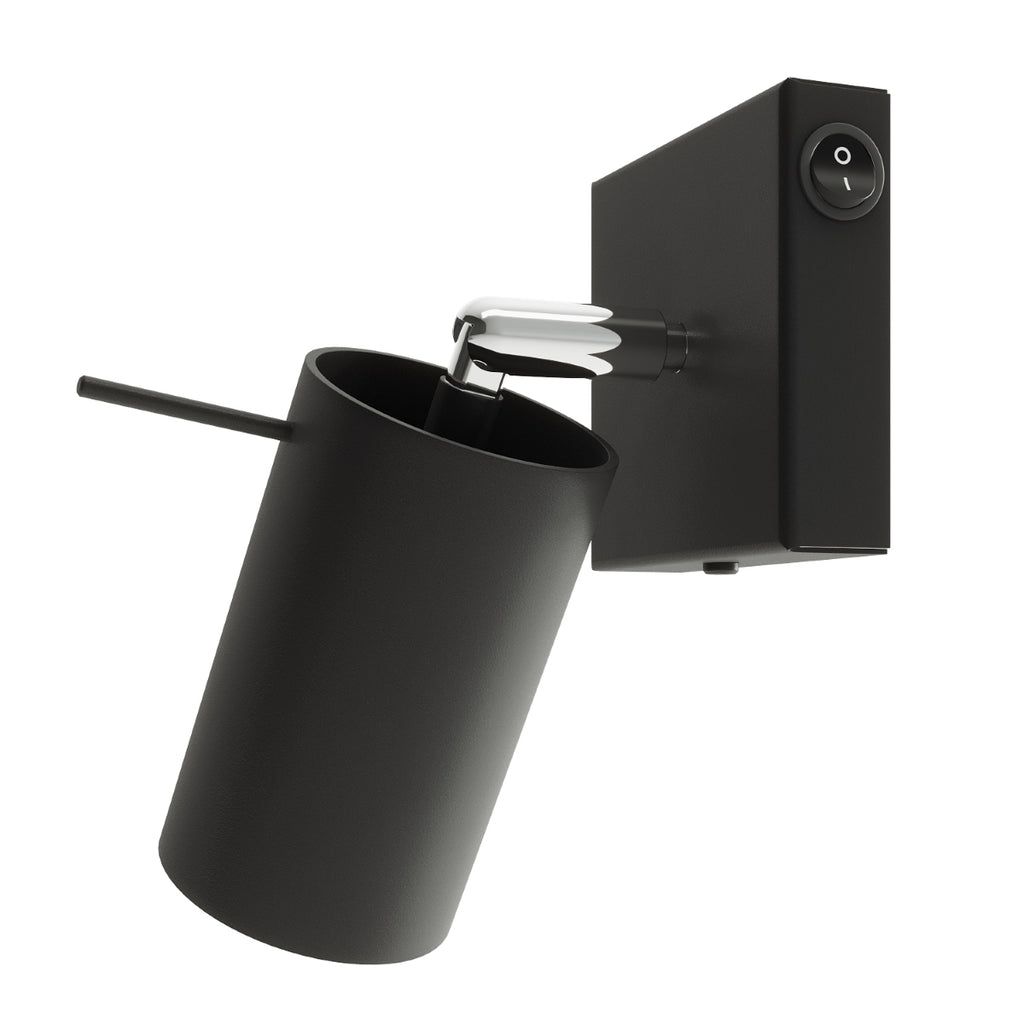 Wandleuchte RING schwarz ein Schalter Sollux Lighting