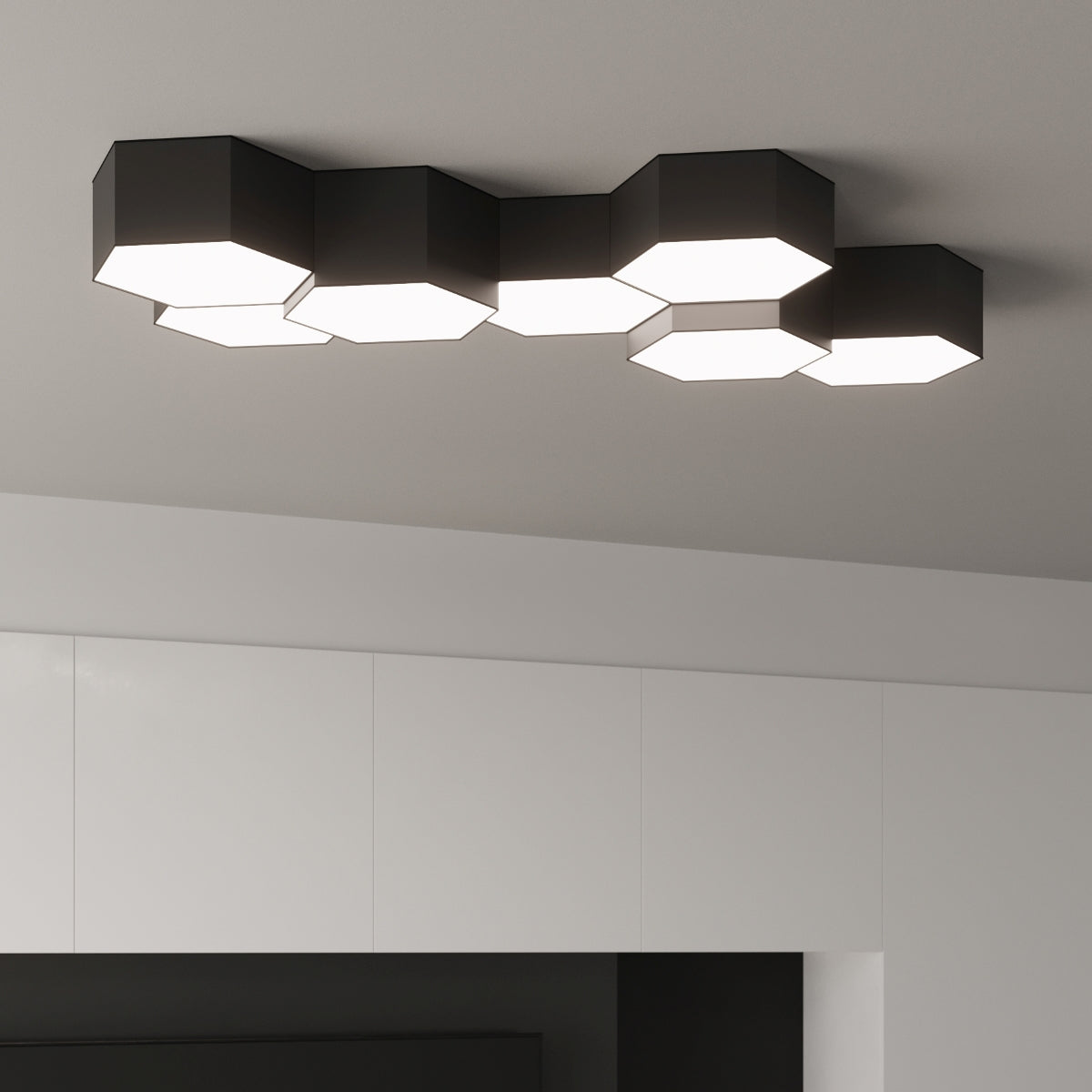 Deckenleuchte SUNDE 11 schwarz Sollux Lighting