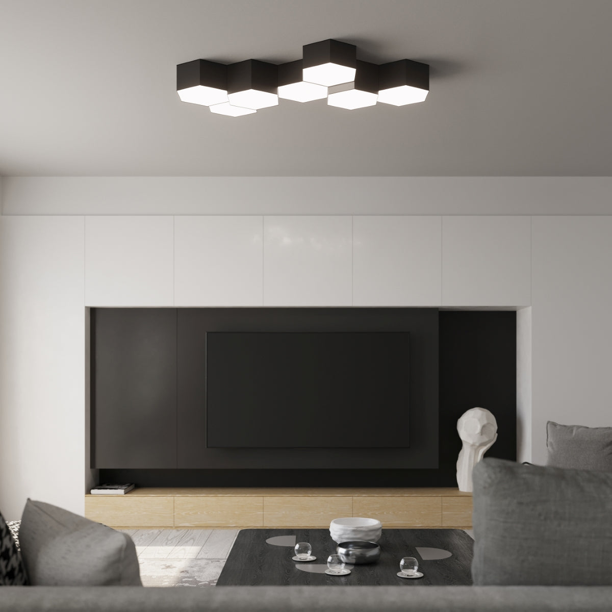 Deckenleuchte SUNDE 15 schwarz Sollux Lighting
