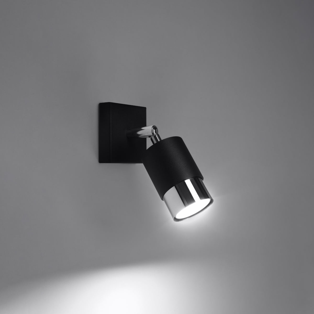 Wandleuchte NERO schwarz & chrom Sollux Lighting