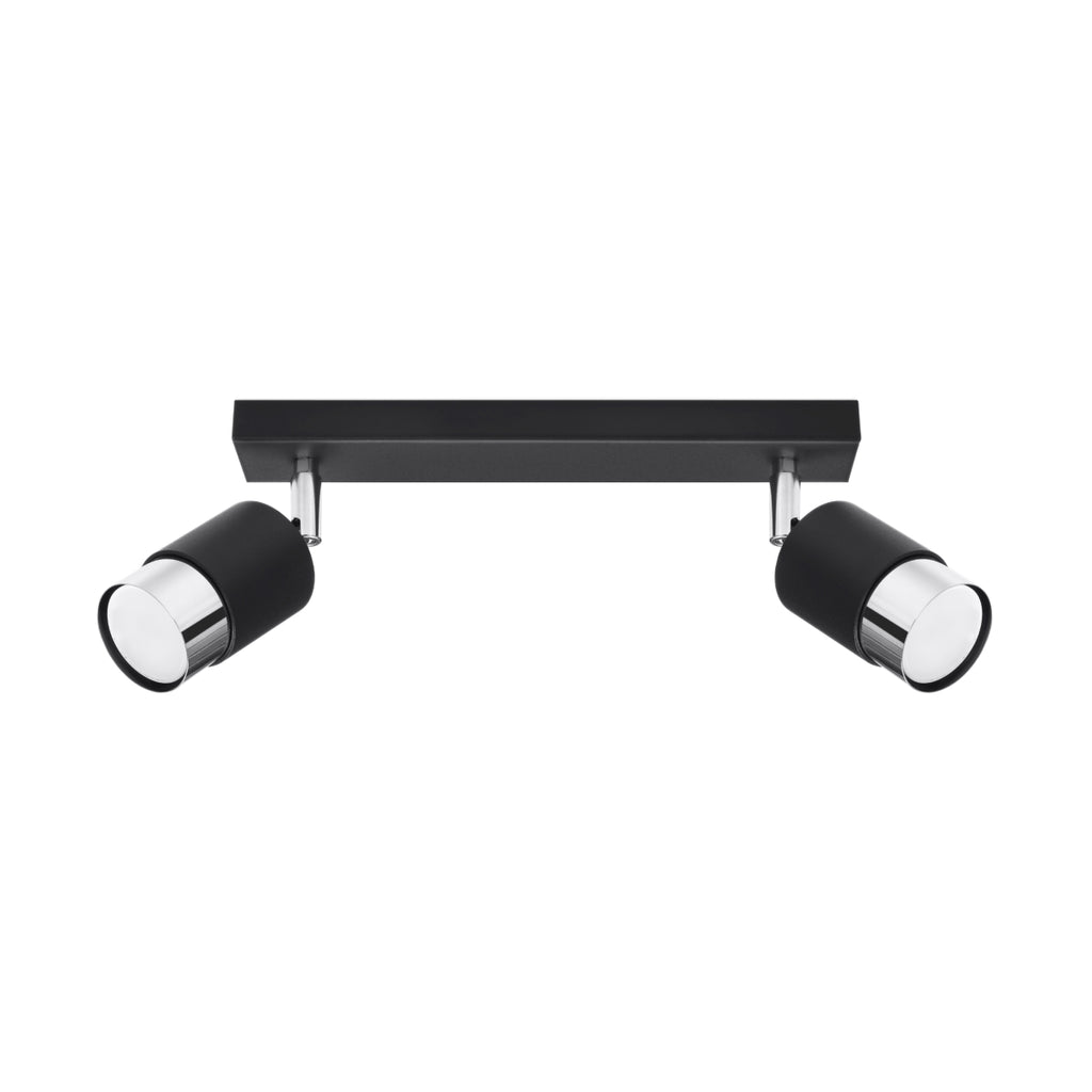 Deckenleuchte - Spot - Strahler NERO 2 schwarz & chrom Sollux Lighting