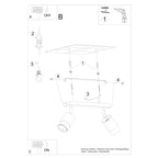 Deckenleuchte - Spot - Strahler NERO 2 schwarz & chrom Sollux Lighting