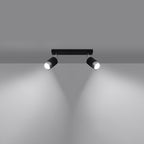 Deckenleuchte - Spot - Strahler NERO 2 schwarz & chrom Sollux Lighting
